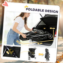 PawHut Pet Stroller Pushchair Carrier For Cat Puppy With 3 Wheels Black