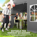 Outsunny 3 X 3 M Party Tent, Outdoor Canopy Tent With Sidewalls, Grey