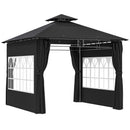 Outsunny 3 x 3 m Garden Gazebo, Outdoor Gazebo Canopy Shelter