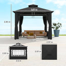 Outsunny 3 x 3 m Garden Gazebo, Outdoor Gazebo Canopy Shelter