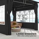 Outsunny 3 x 3 m Garden Gazebo, Outdoor Gazebo Canopy Shelter