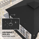 Outsunny 3 x 3 m Garden Gazebo, Outdoor Gazebo Canopy Shelter