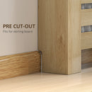 HOMCOM Radiator Cover With Drawer, Horizontal Slat, 111cm, Oak