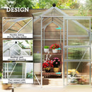 Outsunny Walk-In Polycarbonate Greenhouse Plant Grow Galvanied Aluminium