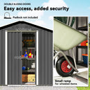 Outsunny 6.5x3.5ft Metal Garden Shed for Garden, Dark Grey