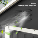Outsunny 6.5x3.5ft Metal Garden Shed for Garden, Dark Grey