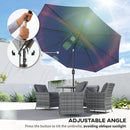 Outsunny 3(m) Garden Umbrella Outdoor Sunshade Canopy W/ Tilt & Crank Navy