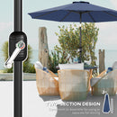 Outsunny 3(m) Garden Umbrella Outdoor Sunshade Canopy W/ Tilt & Crank Navy