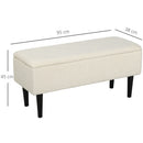 HOMCOM 15 Inch Ottoman Storage Box With 47L Storage Capacity