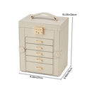 Sheonly Faux Leather Jewellery Storage Box with Mirror