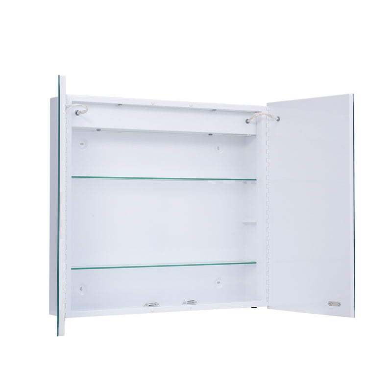 Livingandhome LED Illuminated Double Door Frameless Mirror Cabinet
