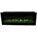 Recessed/Wall Mounted Electric Fireplace Adjustable Flame with Remote