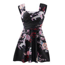 One-piece Floral Swimdress With Shorts