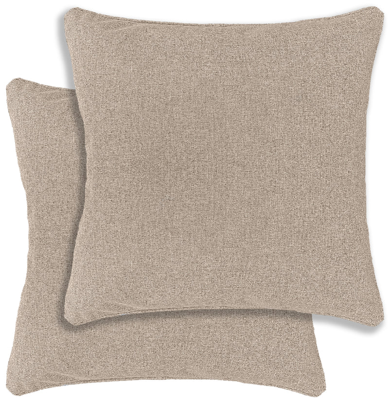 Enhanced Living Austin/Dallas Textured Pair of Natural Cushion Covers - 43x43cm - Cases Only