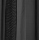 Sheer Black Plain Woven Voile Slot Top Curtain Panel Pair
