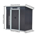 Livingandhome Compact Metal Storage Tool Shed For Garden Patio