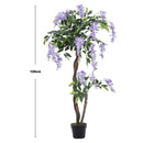 Breeins Artificial Flowers Plant in Pot for Home Decor Purple