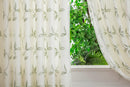 Kingleaf Embroidered Tulle Voile Ring Top Curtains