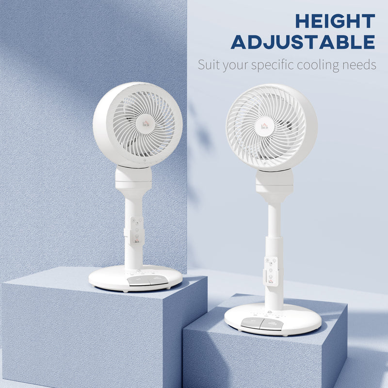 HOMCOM 9 Inch Height Adjustable Air Circulator Fan 70° Oscillating 9 Setting