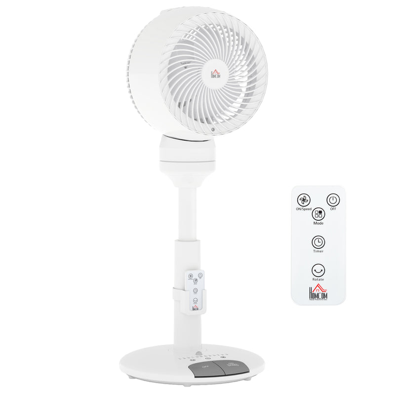 HOMCOM 9 Inch Height Adjustable Air Circulator Fan 70° Oscillating 9 Setting