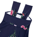 One-piece Floral Swimdress With Shorts