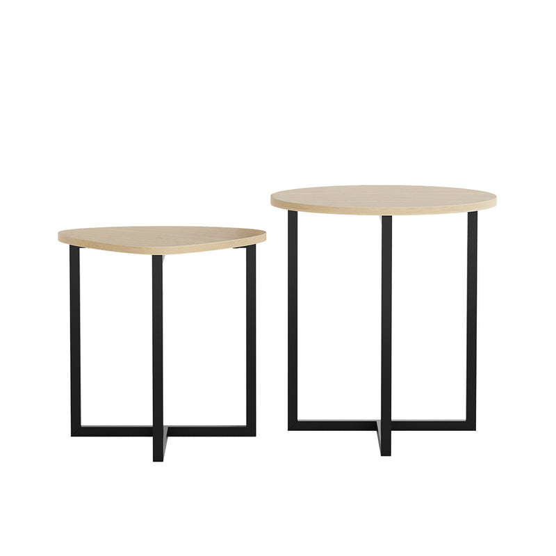 Livingandhome Stylish 2-Piece Nesting Accent Table Set