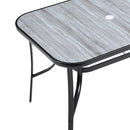 Breeins Garden Tempered Glass Wood Grain Coffee Table