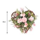 Lifeideas Rustic Assorted Flowers Heart-shaped Wreath Wedding Decoration