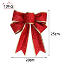 Lifeideas 10pcs Christmas Ribbon Bows for Tree Decorations