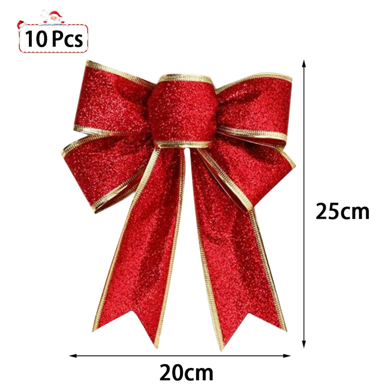 Lifeideas 10pcs Christmas Ribbon Bows for Tree Decorations