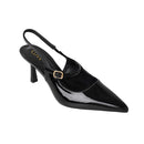 Elegant Pointed-Toe Slingback Heels with Adjustable Instep Strap