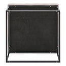 Livingandhome Modern Square Linen Ottoman Stool