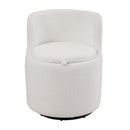Livingandhome 360Â° Upholstered Sherpa Swivel Chair with Hidden Storage