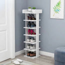 7-Tier MDF Shoe Rack - White