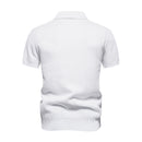 Casual Quarter Zip Turn Down Collar Short Sleeve Polo Shirts