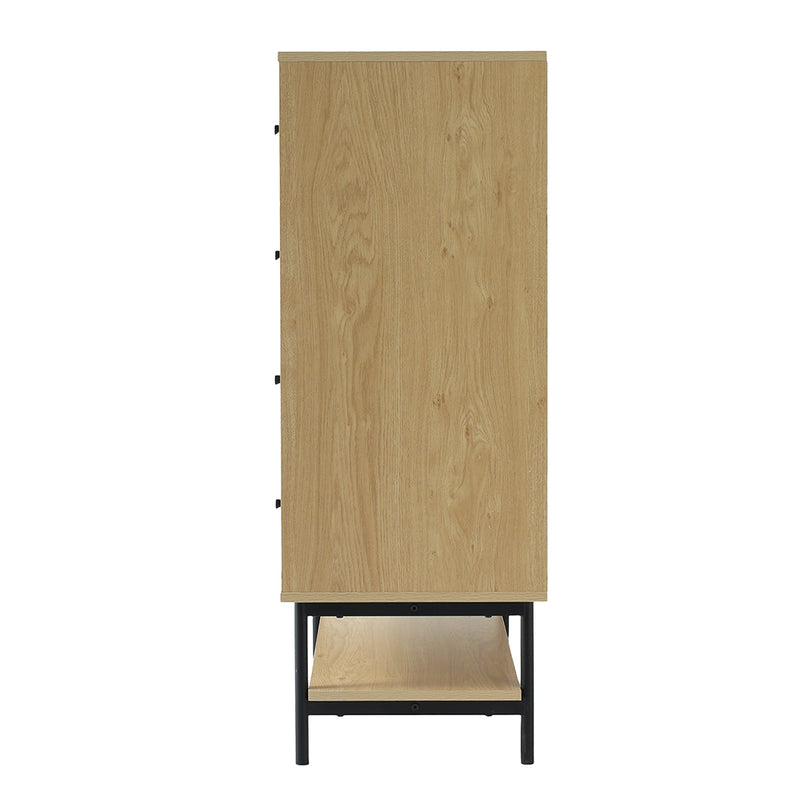 Livingandhome Rustic Wooden Multi-Drawer Storage Cabinet