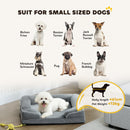 PawHut Dog Sofa Bed, Washable Pet Bed With Non-Slip Bottom, Grey