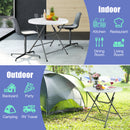 81 CM Round Folding Plastic Table with Thickened HDPE Tabletop