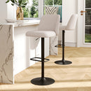 Livingandhome Pair of Swivel Counter Stools with Cushion