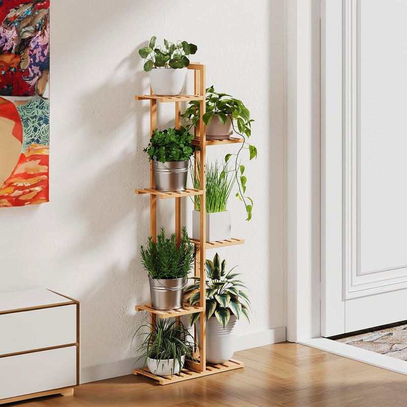 Breeins Tiered Wooden Plant Shelf