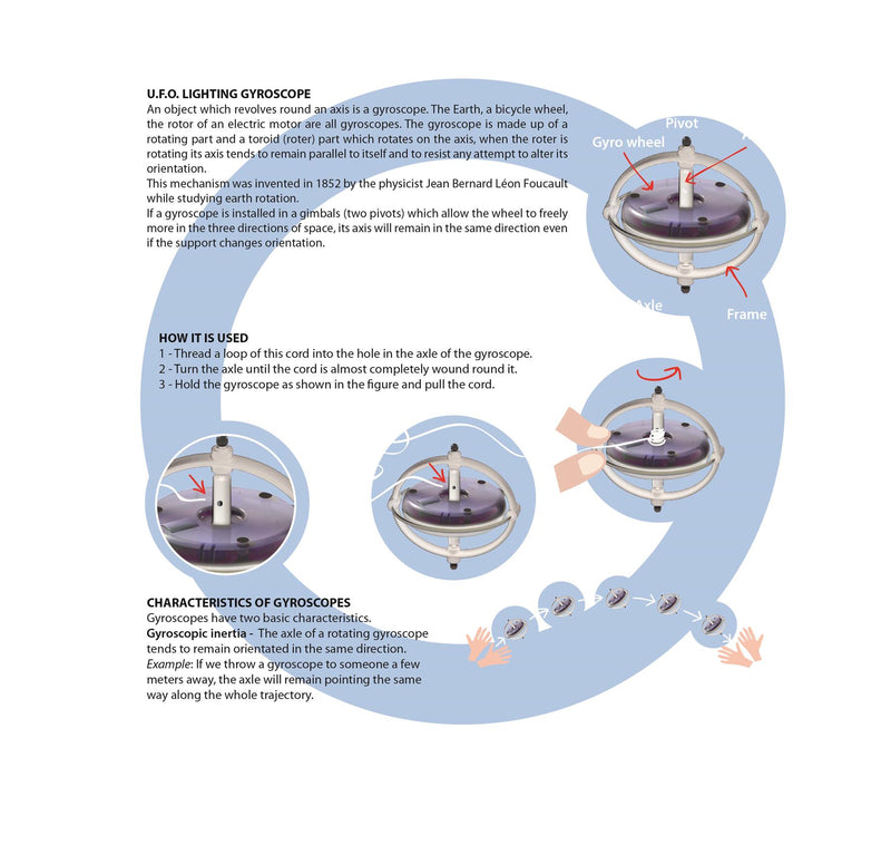 UFO Lighting Gyroscope - Blue