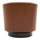 Livingandhome Brown Modern Swivel Single Armchair