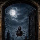 2ft Battery Operated Ash Dropping Dangling Halloween Spider Animatronic Decoration