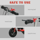 HOMCOM Folding Ride On Powered Scooter W/ Warning Bell For Age 4-14 Years - Red/Pink