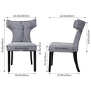 Livingandhome Set of 2 Upholstered Dining Chairs