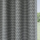 Enhanced Living Aspen Grey Chevron Pattern Eyelet Thermal Noise Reducing Room Darkening Curtains - Pair