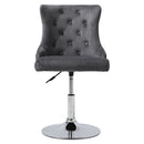 Livingandhome Velvet Upholstered Adjustable Bar Stool