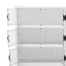 Livingandhome 6-Tier Foldable Storage Box with Magnetic Doors