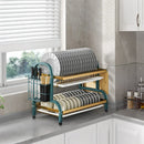 Lifeideas Kitchen 2-Tier Carbon Steel Dish Rack
