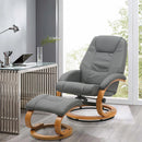 Livingandhome Ergonomic Executive Office Reclining Chair With Footstool